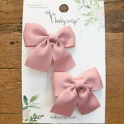 Pollyanna Toddler Ribbon Bows - Alligator Hair Clip - Pigtails for Spring Style Baby Wisp