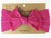 Nylon Pom Pom Trim Headband - Dark Pink Baby Wisp