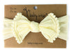 Nylon Pom Pom Trim Headband - Ivory Baby Wisp