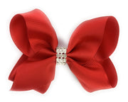 Americana Bow Pinch Clip - Diamond Rhinestone Bling Baby Wisp