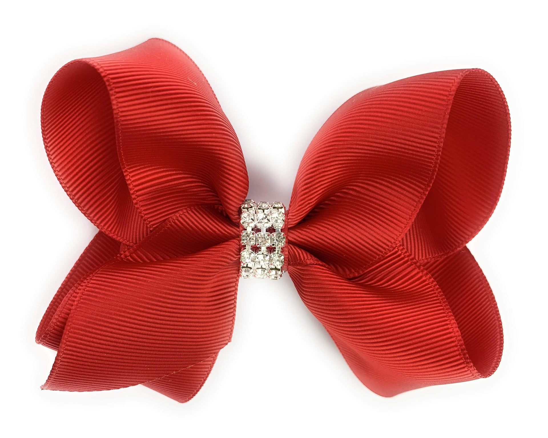 Americana Bow Pinch Clip - Diamond Rhinestone Bling Baby Wisp
