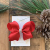 Americana Bow Pinch Clip - Diamond Rhinestone Bling - Red Baby Wisp