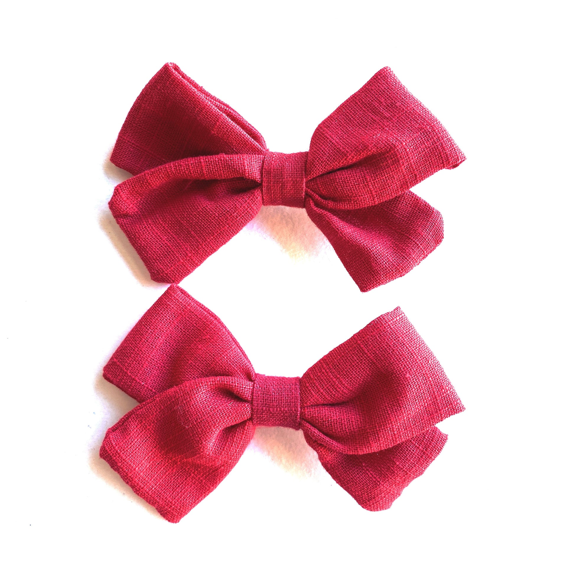 Emma Fabric Bows - Pigtail Bows - Alligator Clip Baby Wisp