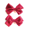 Emma Fabric Bows - Pigtail Bows - Alligator Clip Baby Wisp