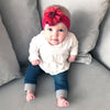 Evelyn Flower Nylon Headwrap Baby Wisp