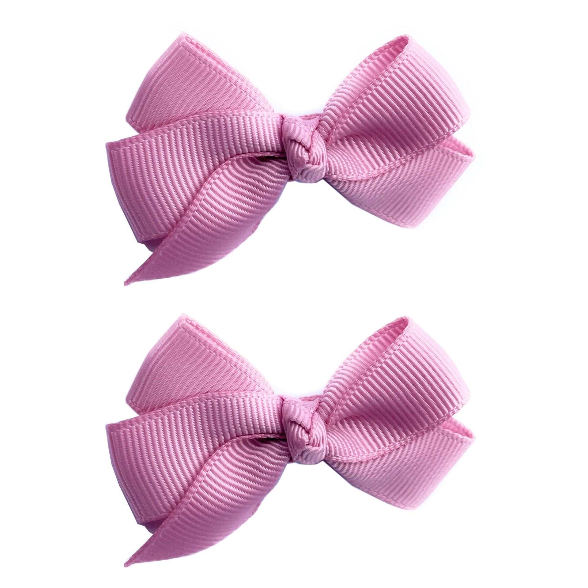 Pink Bow for Girls. Double Satin Pink Bow. Pink Bow Barrette for