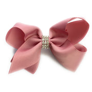 Americana Bow Pinch Clip - Diamond Rhinestone Bling Baby Wisp