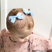 Sandra- 2 Pigtail Bows- Alligator Hair Clip - Lavender Baby Wisp