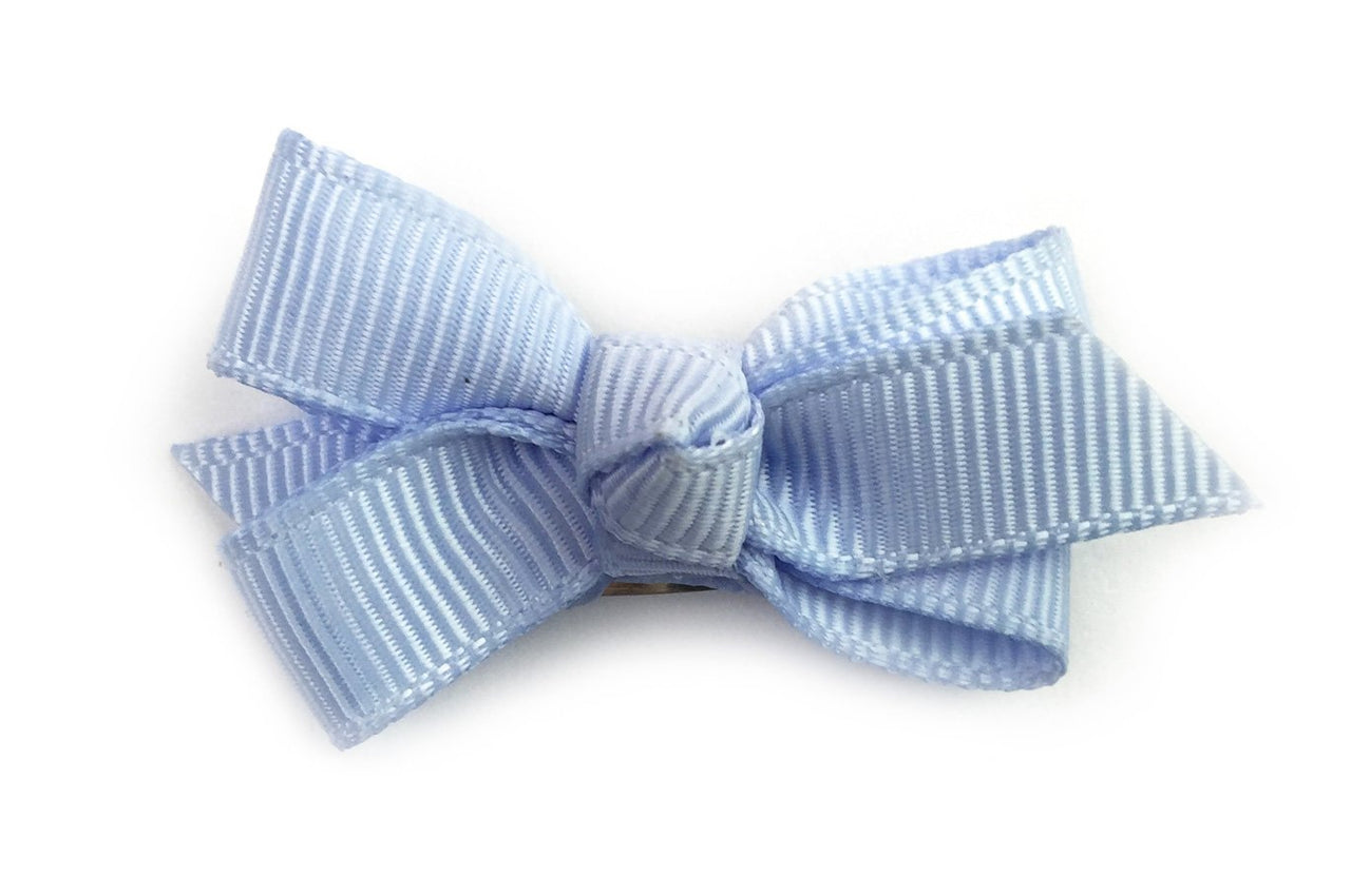 Small Snap Chelsea Boutique Bow - Single Hair Bow - Blue Bell Baby Wisp