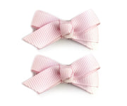 Small Snap Chelsea Boutique Bow - 2 pack - Icy Pink Baby Wisp