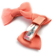 5 Small Summer Charlotte Bow Snap Clips- Lemonade Stand Baby Wisp