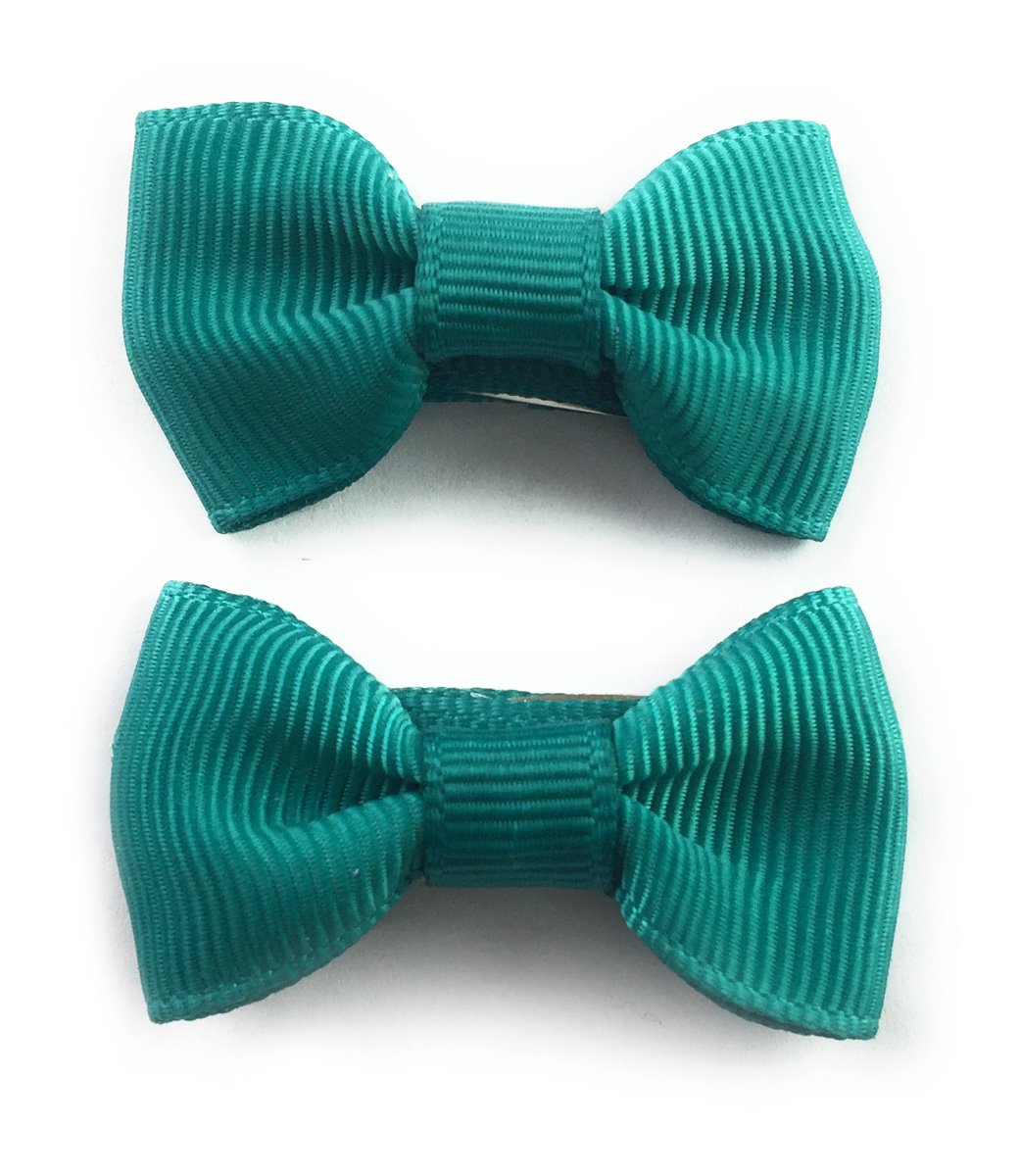 Small Snap Charlotte Bow - 2 Pack - Mallard Green Baby Wisp