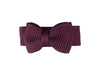 Grosgrain Tuxedo Bow Snap Clip - Single Hair Bow - Maroon Baby Wisp