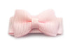 Grosgrain Tuxedo Bow Snap Clip - Single Hair Bow - Pale Ballet Pink Baby Wisp