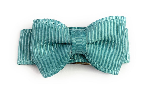 Grosgrain Tuxedo Bow Snap Clip - Single Hair Bow Baby Wisp