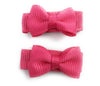 Grosgrain Tuxedo Ribbon Bow - 2 Snap Clips Baby Wisp