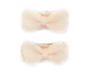 Grosgrain Tuxedo Ribbon Bow - 2 Snap Clips Baby Wisp