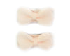 Grosgrain Tuxedo Ribbon Bow - 2 Snap Clips Baby Wisp