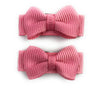 Grosgrain Tuxedo Ribbon Bow - 2 Snap Clips Baby Wisp