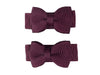 Grosgrain Tuxedo Ribbon Bow - 2 Snap Clips Baby Wisp