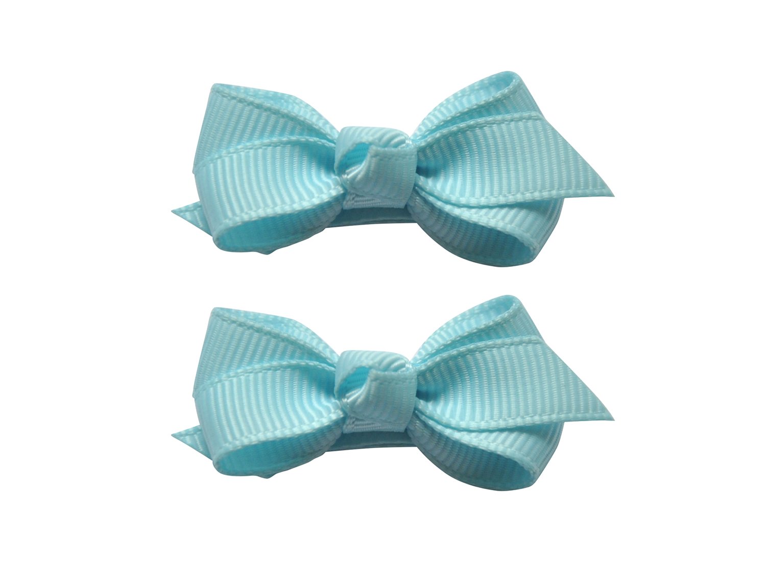 Small Snap Chelsea Boutique Bow - 2 pack - Cinderella Blue Baby Wisp