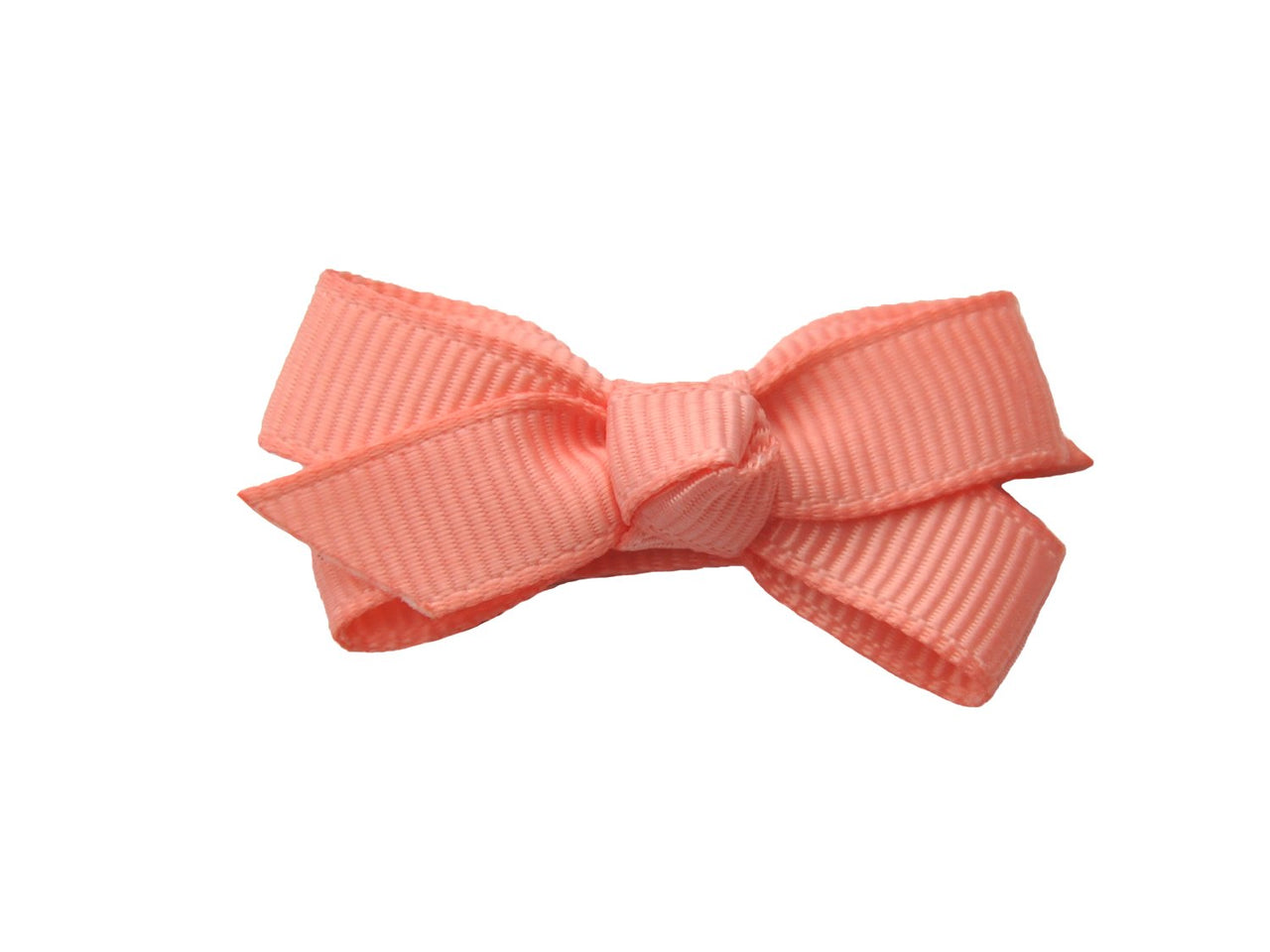 Small Snap Chelsea Boutique Bow - Single Hair Bow - Light Coral Baby Wisp