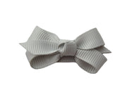 Small Snap Chelsea Boutique Bow - Single Hair Bow - Grey Baby Wisp