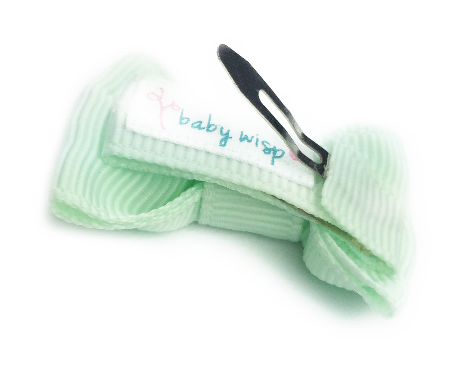 Small Snap Charlotte Bow - Single Hair Bow - Ice Mint Baby Wisp