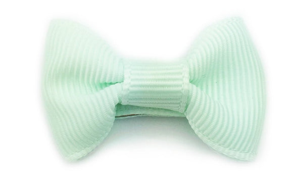 Small Snap Charlotte Bow - Single Hair Bow - Ice Mint Baby Wisp