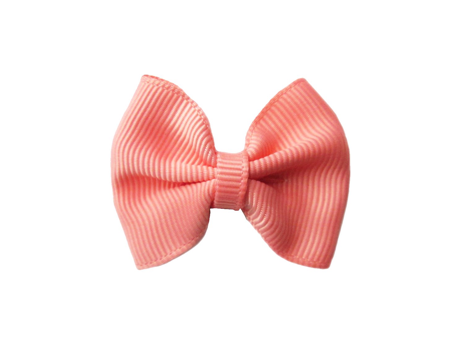 Small Snap Classic Baby Bow - Light Coral Baby Wisp