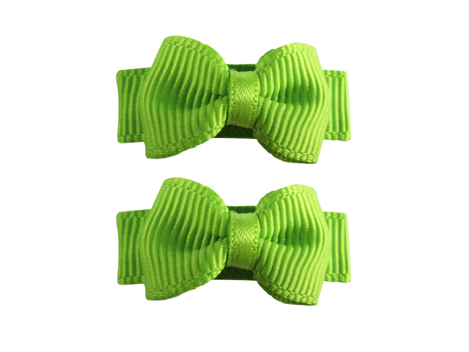 Grosgrain Tuxedo Ribbon Bow - 2 Snap Clips Baby Wisp