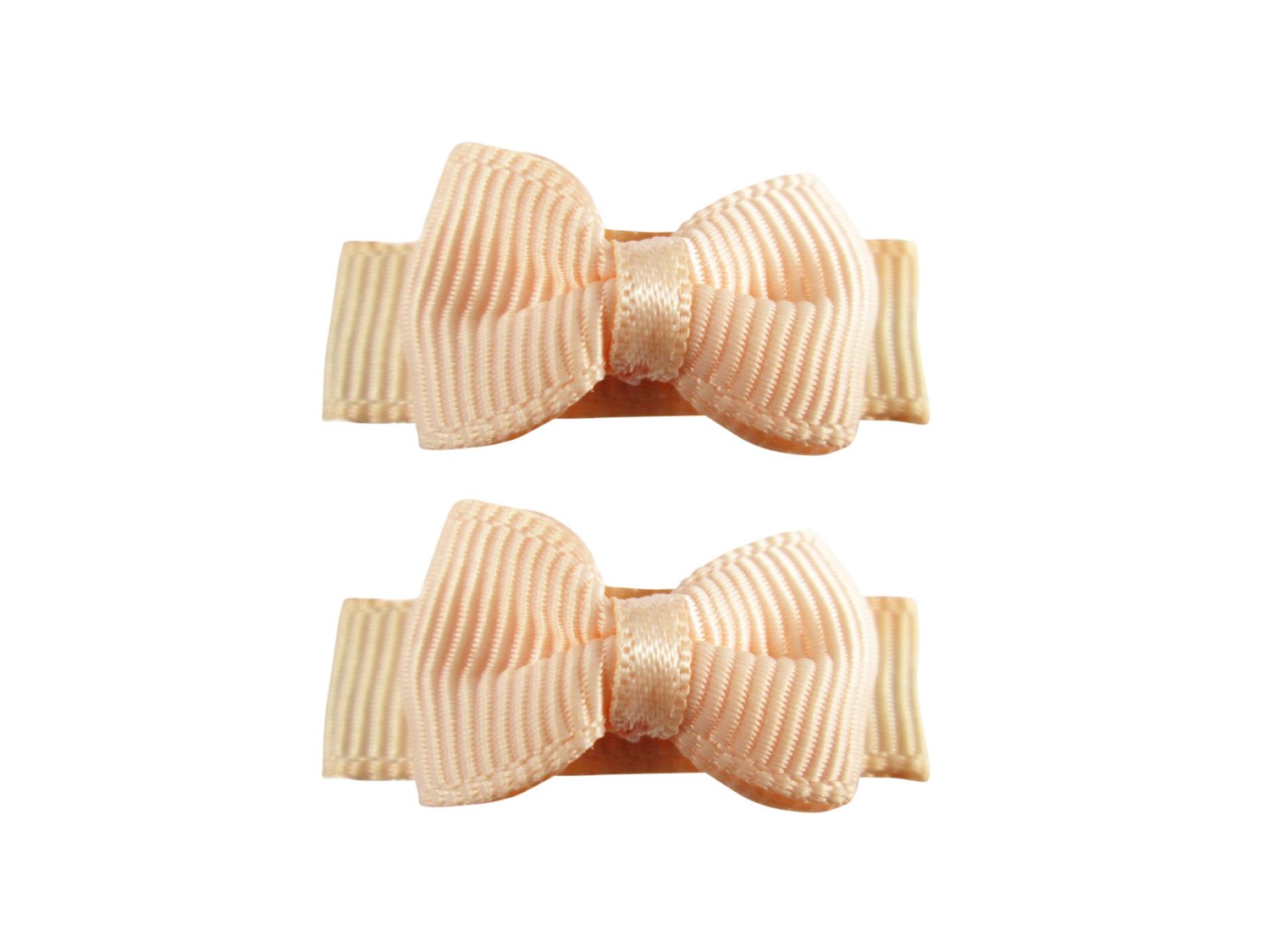 Grosgrain Tuxedo Ribbon Bow - 2 Snap Clips Baby Wisp