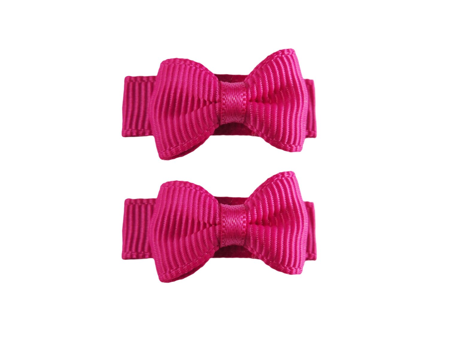 Grosgrain Tuxedo Ribbon Bow - 2 Snap Clips Baby Wisp