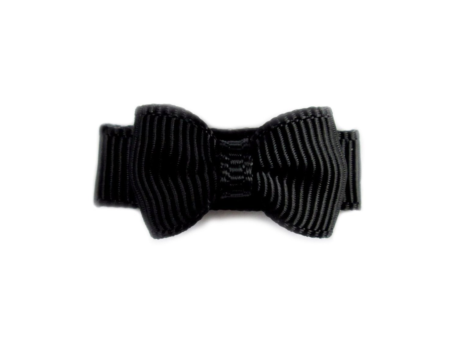 Grosgrain Tuxedo Bow Snap Clip - Single Hair Bow Baby Wisp