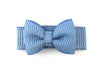 Grosgrain Tuxedo Bow Snap Clip - Single Hair Bow - French Blue Baby Wisp
