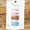 6 Small Snap Ribbon Lined Clips -  Gift Set Baby Wisp