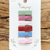 6 Small Snap Ribbon Lined Clips -  Gift Set Baby Wisp