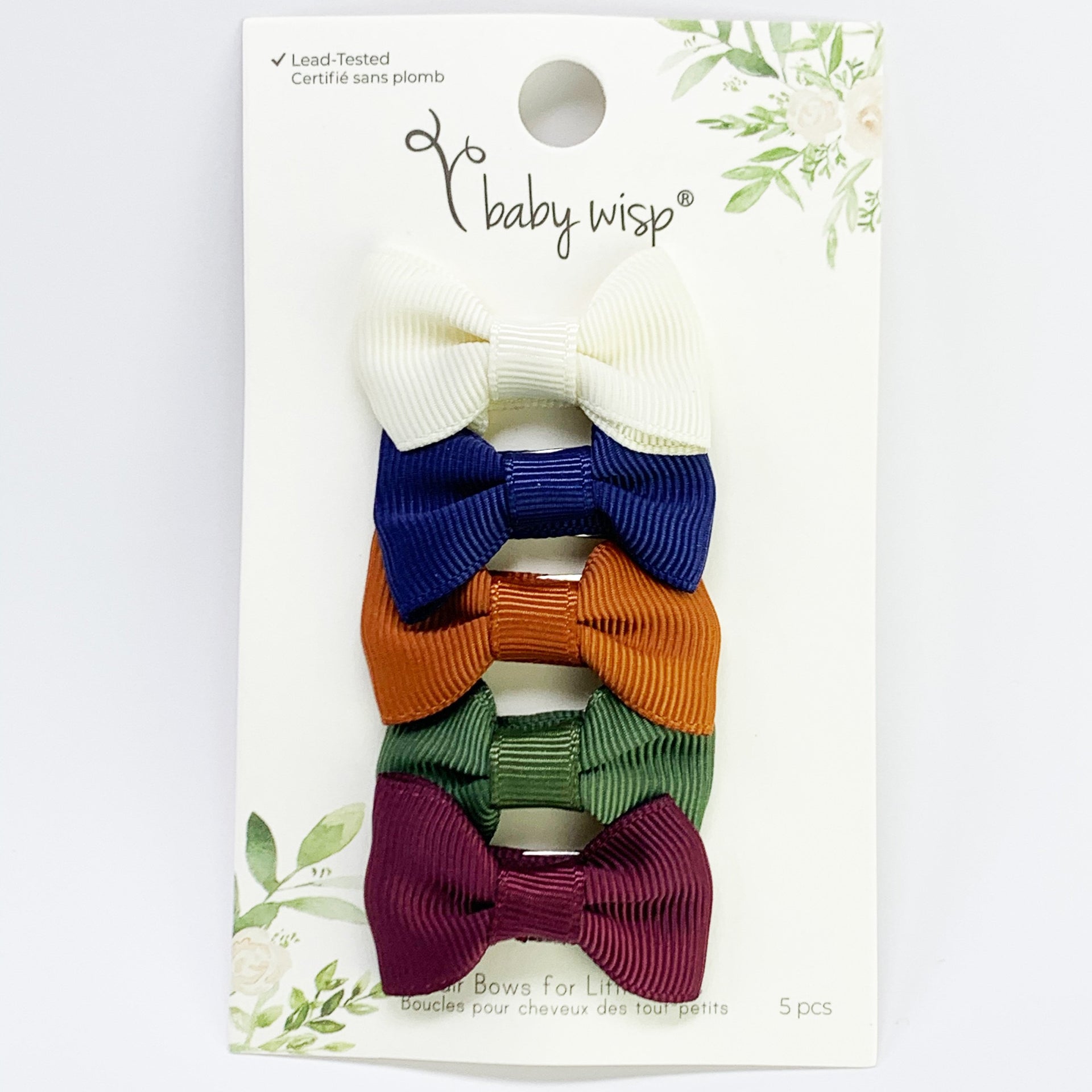 5 Small Snap Clips Charlotte Bow Collection  Baby Blogger - 5 Bow Gift Set Baby Wisp
