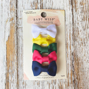 5 Small Summer Charlotte Bow Snap Clips- Endless Summer Baby Wisp