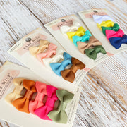 5 Small Summer Charlotte Bow Snap Clips- Lemonade Stand Baby Wisp