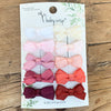 10 Pc Small Snap Chelsea Boutique Hair Bows - Coral Sunrise Baby Wisp
