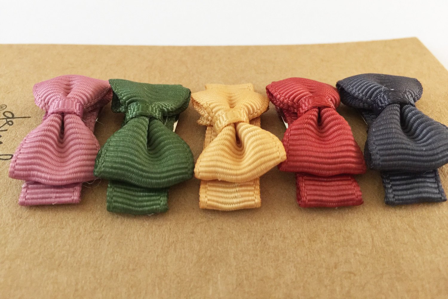 5 Small Snap Clips Mini Bows Tuxedo - Little & Brave Baby Wisp