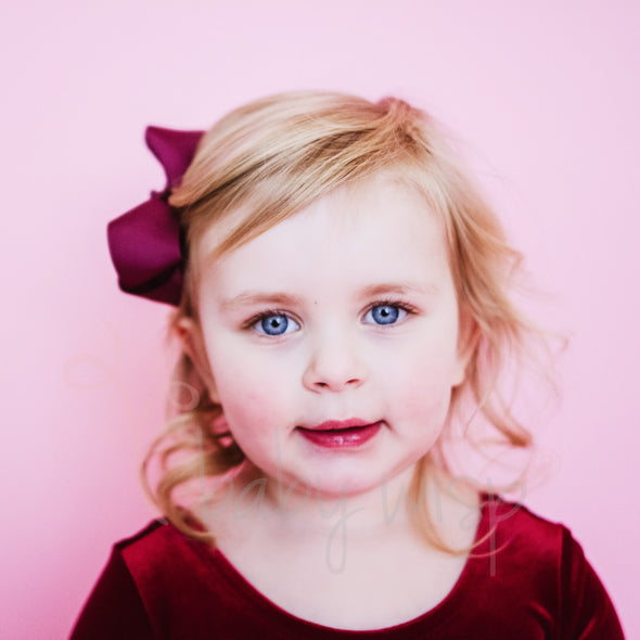 Americana Bow Pinch Clip - Rose Pink Baby Wisp