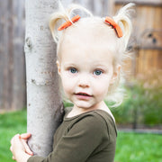 Medium Wisp Clip Baby Bow - Thali Faux Suede Bow Baby Wisp