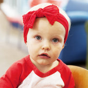 Nylon Pom Pom Trim Headband - White Baby Wisp