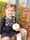 Pollyanna Toddler Bows - Alligator Hair Clip - Pigtail Pair - Black Baby Wisp