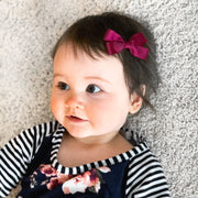 Sandra- 2 Pigtail Bows- Alligator Hair Clip Baby Wisp