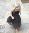 Grosgrain Tuxedo Bow Snap Clip - Single Hair Bow - Rosy Mauve Baby Wisp