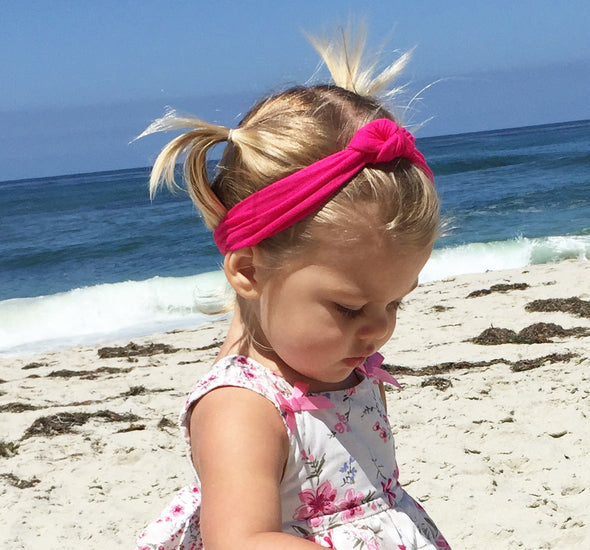 Infant Headwrap - Turban Knot Headband - Ivory Baby Wisp