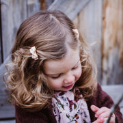 5 Small Snap Clips Mini Bows Tuxedo - Marching Band Baby Wisp